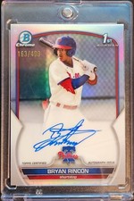 Bryan Rincon Philadelphia Phillies - 2023 1st Bowman Chrome 163/499 Autograph RC
