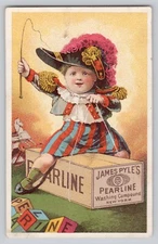 JAMES PYLE'S PEARLINE WASHING COMPOUND Soap Rides "ARMY OF WOMEN”  TRADE CARD