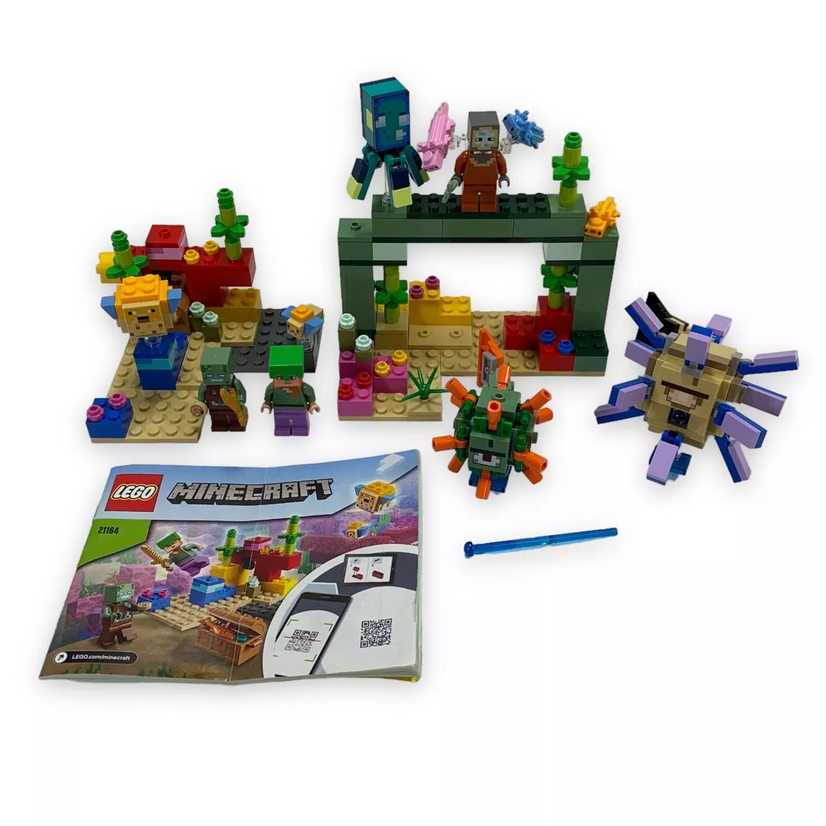 LEGO, 21180 Minecraft, La Batalla contra El Guardián, Juguete de  Construcción para Niños y Niñas, a Partir de 8 Años con Figuras de  Monstruos, Multicolor