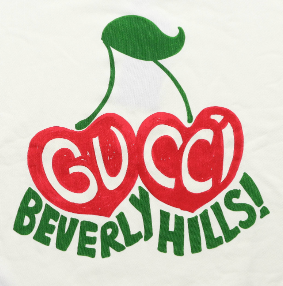 Gucci Beverly Hills Cherry Print Loose Long Sleeve