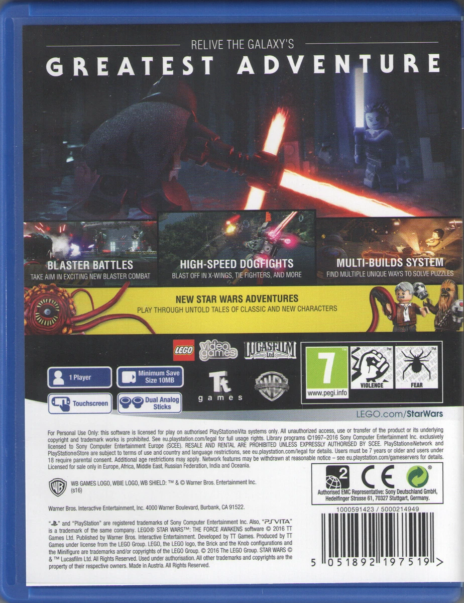 Lego Star Wars The Force Awakens for PlayStation Vita eBay