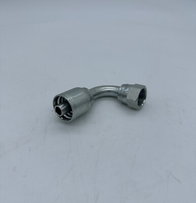 FJX90-08-10 (25) Crimp Fitting 1/2  Hose & 5/8  JIC Female Swivel (bite to wire)