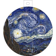 Van Gogh Starry Night Christmas Holiday ornament 3 inches round 2 sided