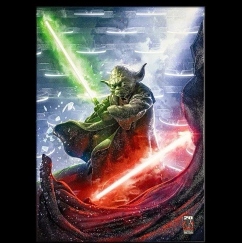 Displate Limited Edition - Yoda vs Darth Sidious #1/1500 - Star Wars