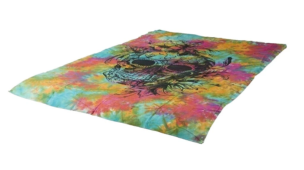 Tie Dye 100% algodón bordado tapices