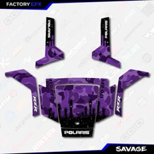 Purple Savage Camo Graphics kit fits Polaris Rzr170 RZR 170 2010-2021