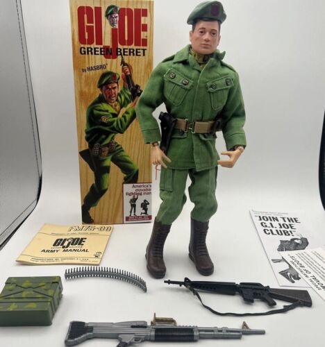 Gi Joe 1964 Action Soldier Green Beret Set Complete In Custom Reproduction Box - Afbeelding 1 van 22
