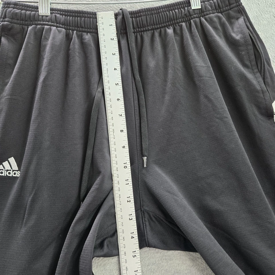 Pantalones deportivos Adidas para hombre ropa deportiva XL negros logotipo climalite bolsillos con cremallera cordón Foto 4 de 4