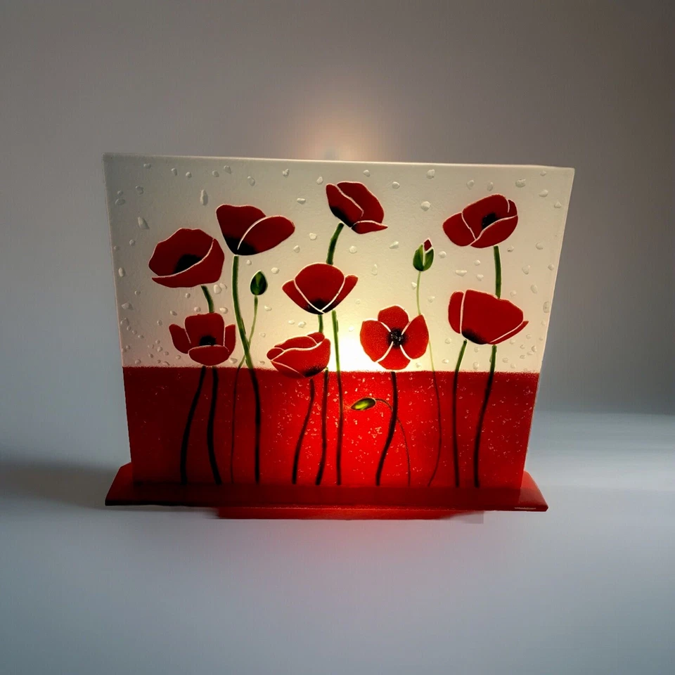 Lamp - Backlighting Red Poppies - Image 2 of 3