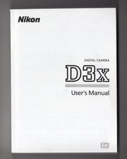 Nikon D3X Digital Camera Genuine User's Manual / Instruction Guide In English