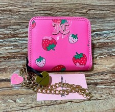 Juicy Couture Wallet Pink Strawberry Pattern Cardholder Handbag Wallet