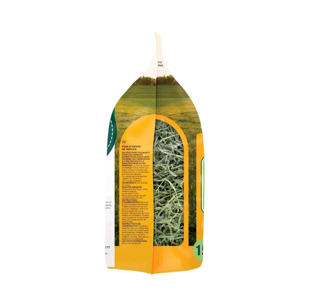 Small Pets Food Orchard Grass Hay 15 oz. Sweet Soft Texture Fresh Hand-Packed