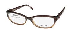 NEW GUESS 2304 EYEGLASS FRAME FULL-RIM BROWN CAT EYE BRN 53-16-135 WOMENS