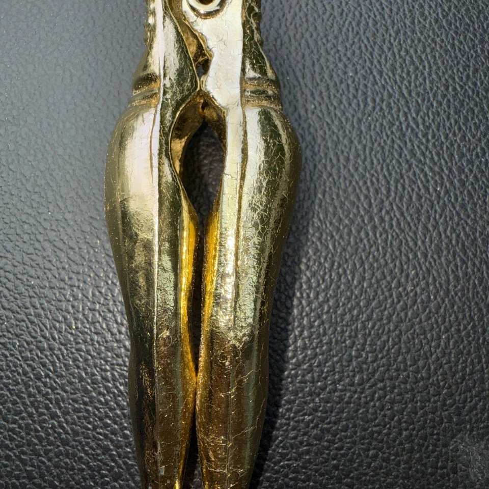 Vintage 4.5" Solid Brass Ladies Legs Nutcracker - Image 2 of 4