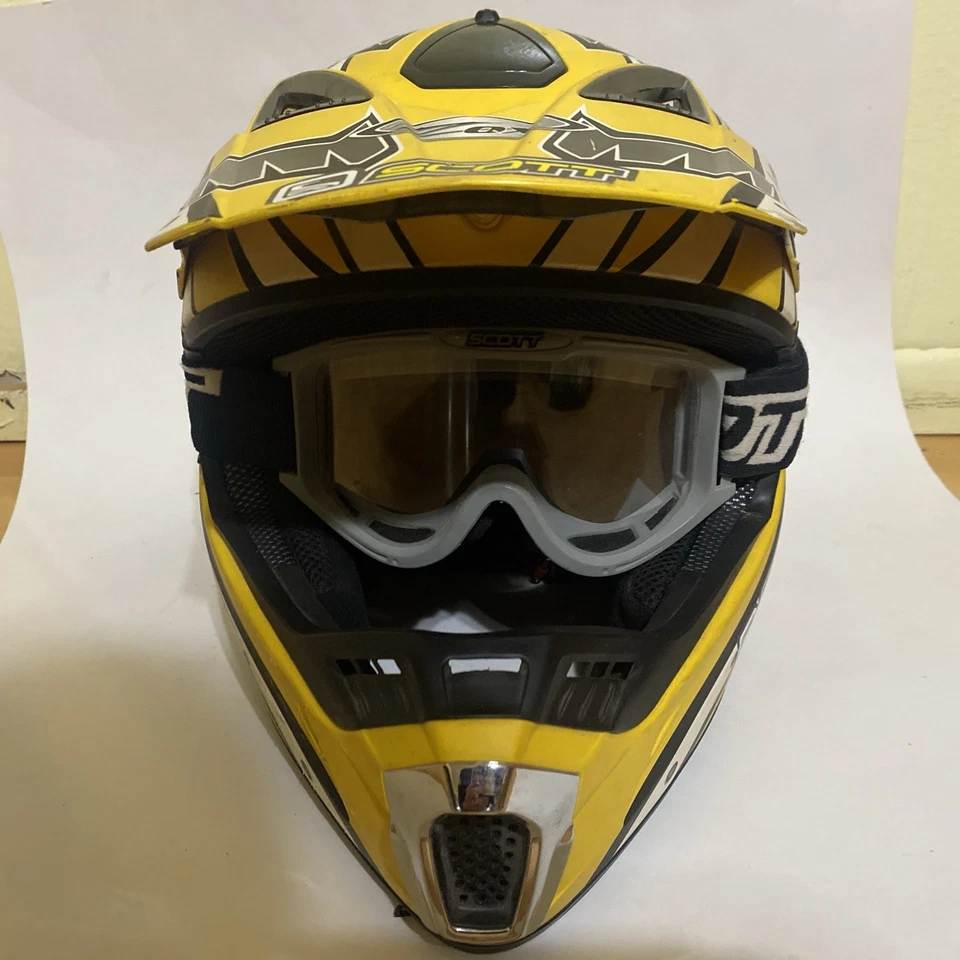 Casco de motocross Zox Dion Design Roost X amarillo talla L grande Foto 2 de 4