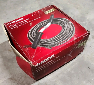#ad #ad Husky 1 2 in. x 50 ft. Heavy‑Duty Manual Drain Auger for Clogged 1002494611 USED $38.90