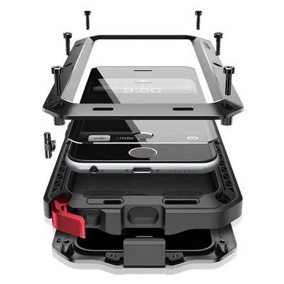 Robuste stoßfeste Metall Aluminium Hülle für iPhone 7-16 Pro Max robuste Hülle