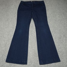 Tommy Hilfiger Women  s Jeans Dark Blue Flare Size 6 Stretch Cotton