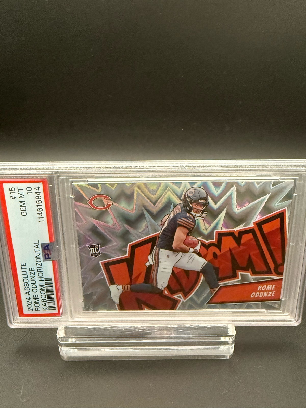 2024 Panini Absolute Rome Odunze Kaboom! Horizontal RC #15 PSA 10