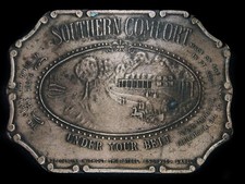 UE11126 VINTAGE 1970s  SOUTHERN COMFORT  BOOZE ADVERTISEMENT BELT BUCKLE