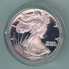 1987-S U.S. SILVER AMERICAN EAGLE - KM#273 - ORIGINAL BOX, CASE & COA - PROOF