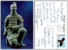 Postal publicada 1988 Xi'an China Terracota Ejército Arquero Arrodillado Guerrero