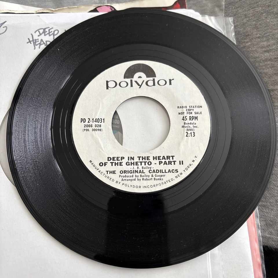 THE ORIGINAL CADILLACS - DEEP IN THE HEART OF THE GHETTO PT 1&2 EX PROMO 1970 - Image 4 of 4