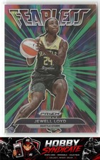 2022 Panini Prizm WNBA #10 Jewell Loyd Fearless Prizms Green