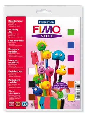STAEDTLER FIMO Soft Basic-Set 9 Halbblöcke  Knet- & Modelliermaterial