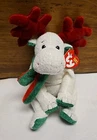 Ty Beanie Baby MOOSLETOE Vintage Ty Christmas Stuffed Animal Plush Toy Holiday