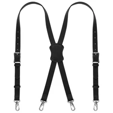 NUTUCH Genuine Leather Suspender for Men | X Design Leather Suspenders