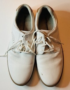 Johnston & Murphy White Leather Golf Shoes