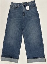 Jessica Simpson Freesia High Rise Wide Leg Denim Blue Jeans Size 14 New W/ Tags