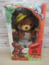 Vtg Original 1967 Ideal Toy Plush Official Smokey The Bear Box Hat Paper Insert