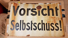 Nachlass VINTAGE EMAILSCHILD ORIGINAL Emailschild Wehrmacht Militär Blechschild