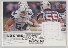 2018 Upper Deck CFL UD Game Jersey Chris Van Zeyl #GJ-VZ r6v