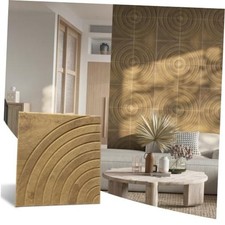 16-Pack Acoustic Wall Panels - 11.8" x 11.8" Peel and Stick PET Natural Oak