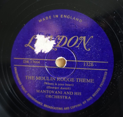 LONDON EXPORT No.1328 MANTOVANI AHO 78 THE MOULIN  ROUGE THEME / VOLA COLOMBA E-