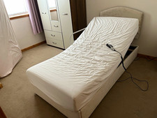 Grosvenor Mobility Single Adjustable Upholstered Bed with Mattress & Remote