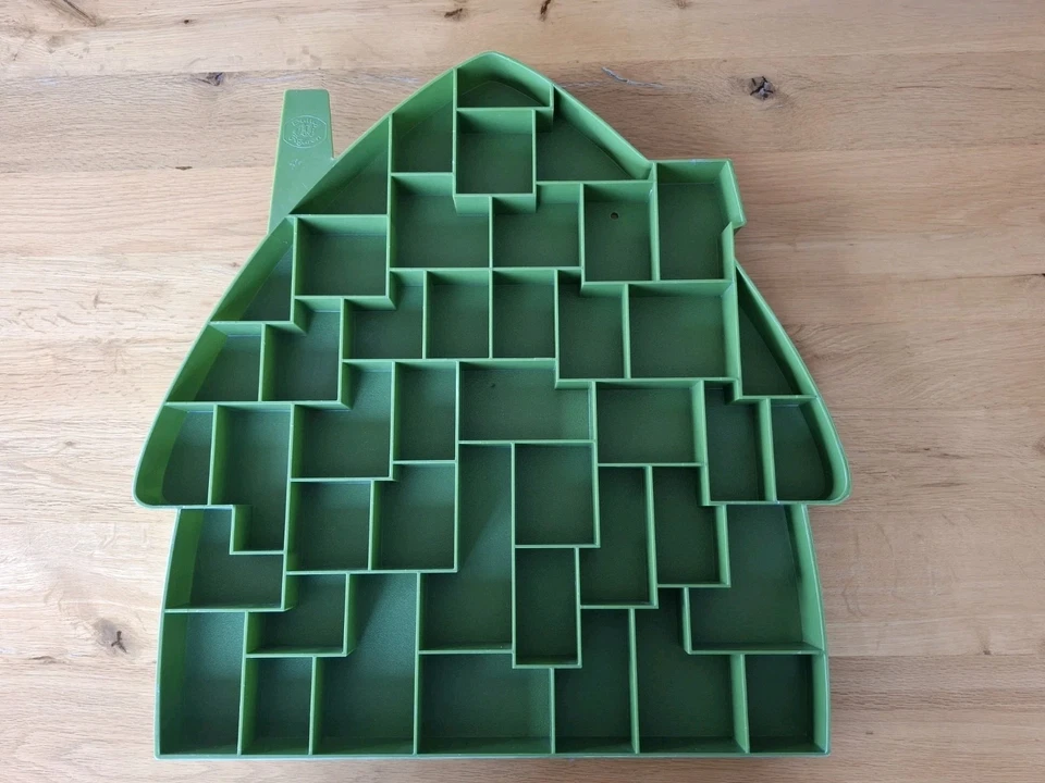 Bully's Setzkastenhaus - Setzkasten für Schlümpfe - grün - 80er - Bully Figuren - Bild 2 von 3