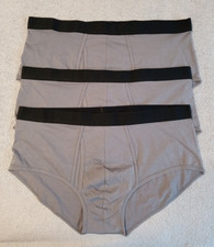 Men's ATHLETIC WORKS gray wide band briefs 3-pack size 3XL - NEW