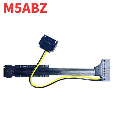 M.2 to U.2 U.3 Ssd Adapter Cable Pci-e4.0 Gen4 Riser Card with Sata Power Supply