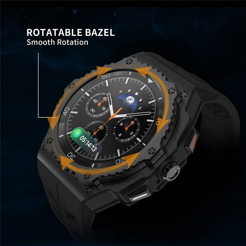 Funda con bisel de metal premium + correa AP Mod Kit para Samsung Galaxy Watch 8 46 mm 44 mm Foto 2 de 4