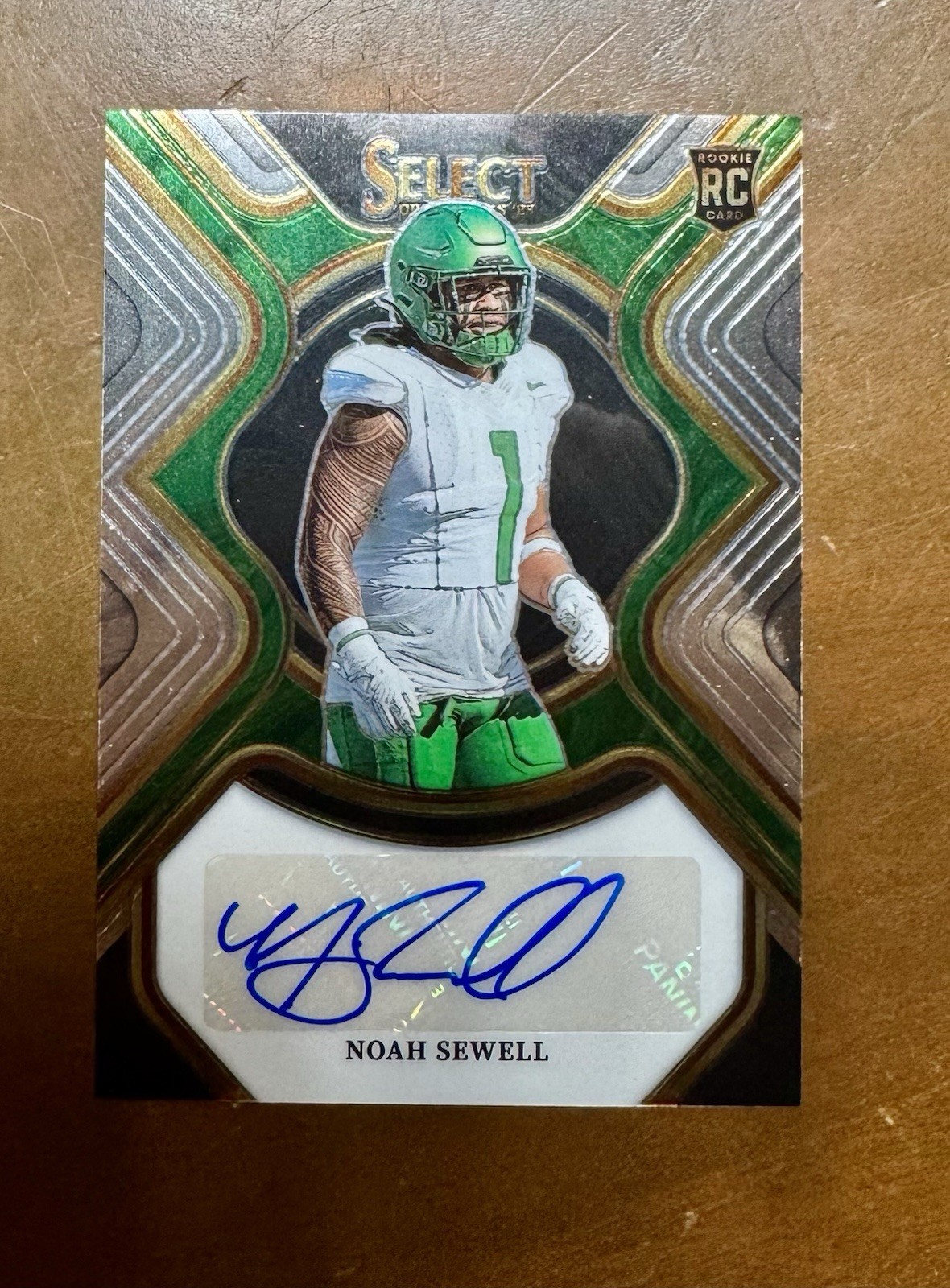 Noah Sewell Panini Select Draft Picks Rookie Signatures #RSNSE Silver