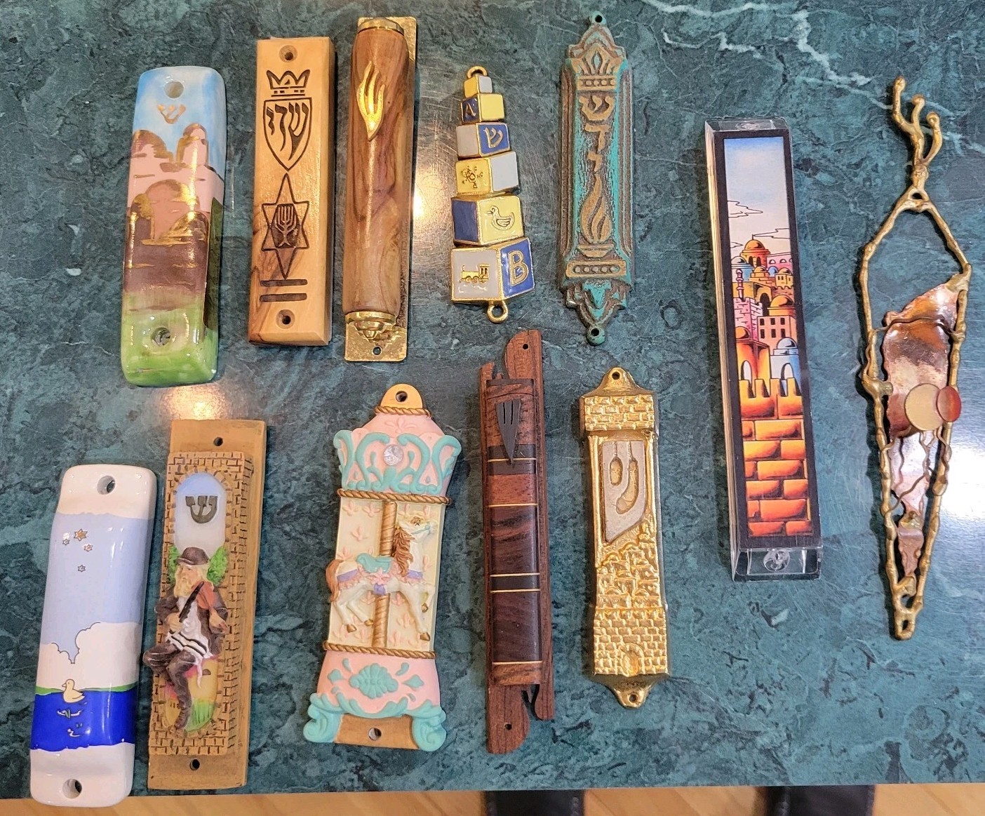 Large Collection Of Mezuza. Different Makes Judaica Jewish Judaism