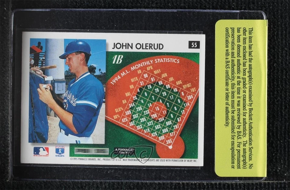 BAS 1995 Score Summit John Olerud #55 Authentic Auto - Image 2 of 2