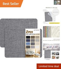 Self-Adhesive Linen Repair Patches, 8"x11" - Durable 2 PCS Set in Dark Grey
