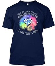 Autism Awareness When You Shine A Pure Light Through T-Shirt Made in USA S-5XL