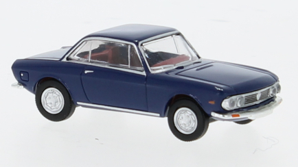 Modellauto Statische Epoche Brekina Lancia Fulvia Coupe 1970 Blau Massstab 1:87-image