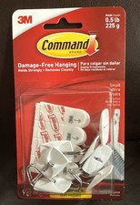 3M Command 9 Small Wire Hooks 12 Adhesive Strips Wall Hanger VALUE PACK 17067